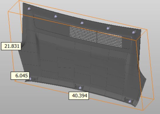 Tesla Model S 2021+ Achterhoede 40x22x6cm Zwart Plastic