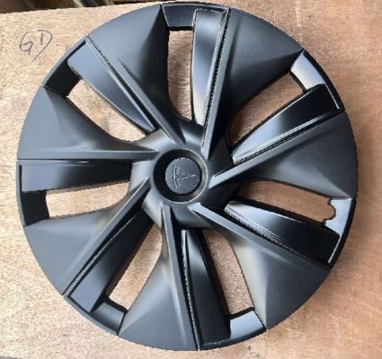19-inch 7-clip Carbon Black Hub Cap voor 2023 Tesla Model Y - Precision Fit Wheel Cover